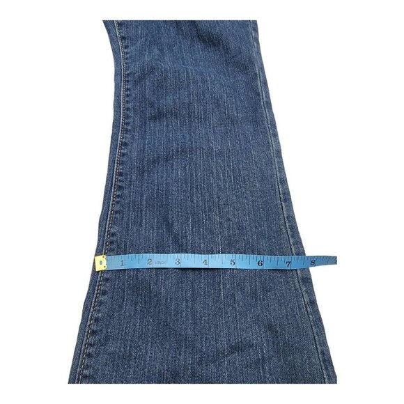 Old Navy Jeans Womens Size 8 Short Blue Denim The Flirt Bootcut Dark Worn Wash - Picture 10 of 10